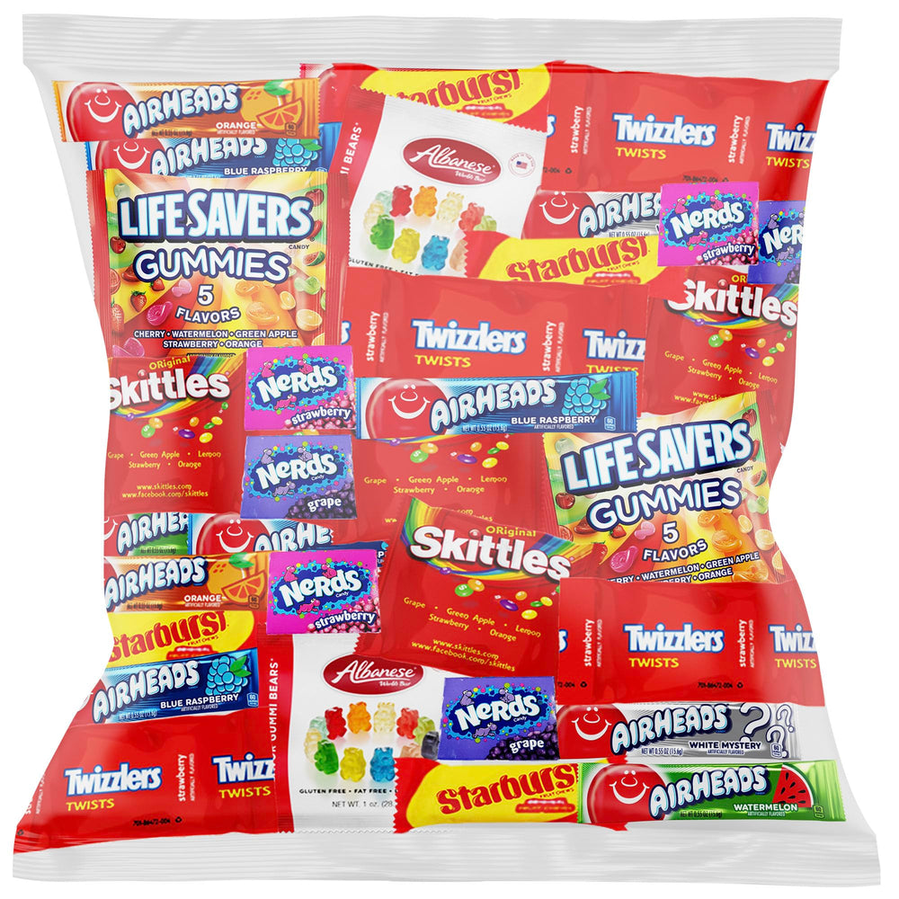 Custom Varietea Halloween bulk with Starburst and Skittles for party snacking and sharing.