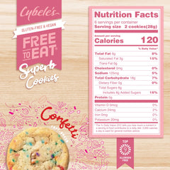 Cybele's Free To Eat gluten-free allergen-free label shown, reassuring for sensitive diets.