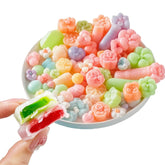 CYHJTCHS chewy wax candies shell close-up, playful snack texture for party-ready fun.