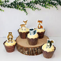 Cyodoos edible animal toppers showcasing the monkey design enhance forest party treats.