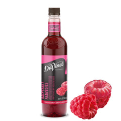DaVinci Gourmet Classic Raspberry Syrup bottle showing fresh berry flavor for beverages