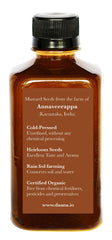 Daana Mustard Oil label detail highlights USDA Organic and unrefined quality