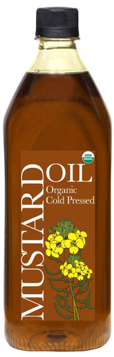 DAANA mustard oil packaging showing USDA Organic certification and rich color