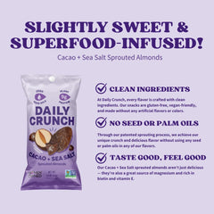 Sprouted almonds by Daily Crunch deliver airy, oil-free crunch.