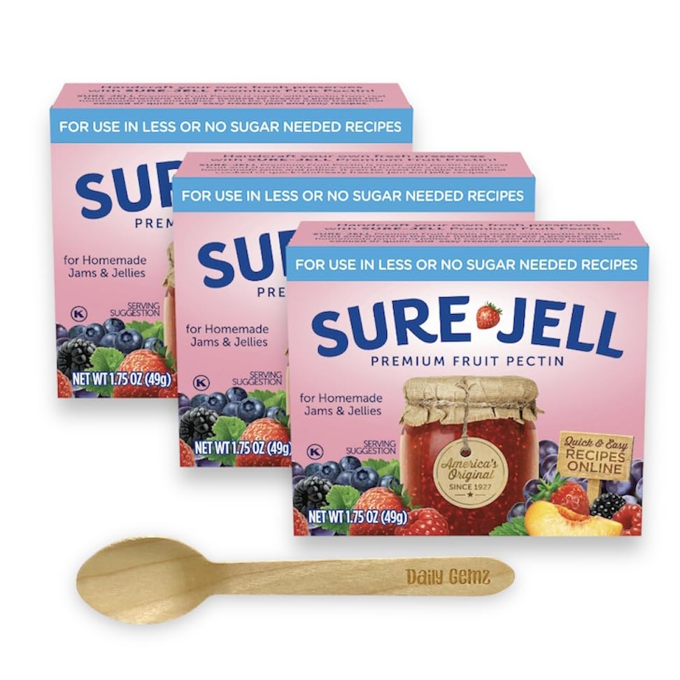 Daily Gemz Sure Jell low sugar pectin pack front for quick jams