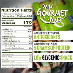Daily Gourmet Nuts dry-roasted almonds in a pack offer sustained energy