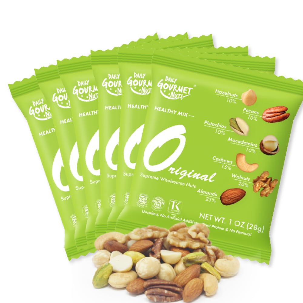 Daily Gourmet Nuts unsalted mixed pack for on-the-go snacking
