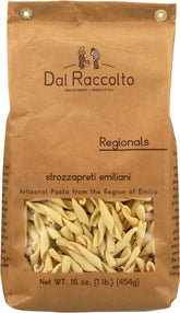 Dal Raccolto Strozzapreti Emiliani 1lb pack, authentic artisanal pasta ready to cook.