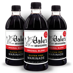 Dale's Original Steak Seasoning bottle front enhances beef with savory, ready-to-use flavor.
