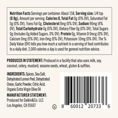Dalkin & Co Lemon Pepper jar close-up showing ingredients and aroma.
