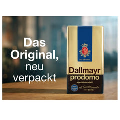 Aromas of Dallmayr Prodomo coffee captured up close and inviting