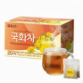 Damtuh Chrysanthemum Tea box front shows 20 sachets for everyday hydration.