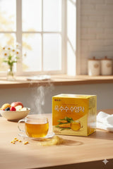 Damtuh corn silk tea hot brew—gentle, nutty aroma to savor.