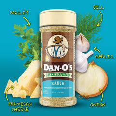 Close-up of real parmesan in Dan-O's Ranch Cheesoning for authentic texture