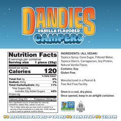 DANDIES Jumbo Campers roasting over fire, melt evenly for perfect s'mores
