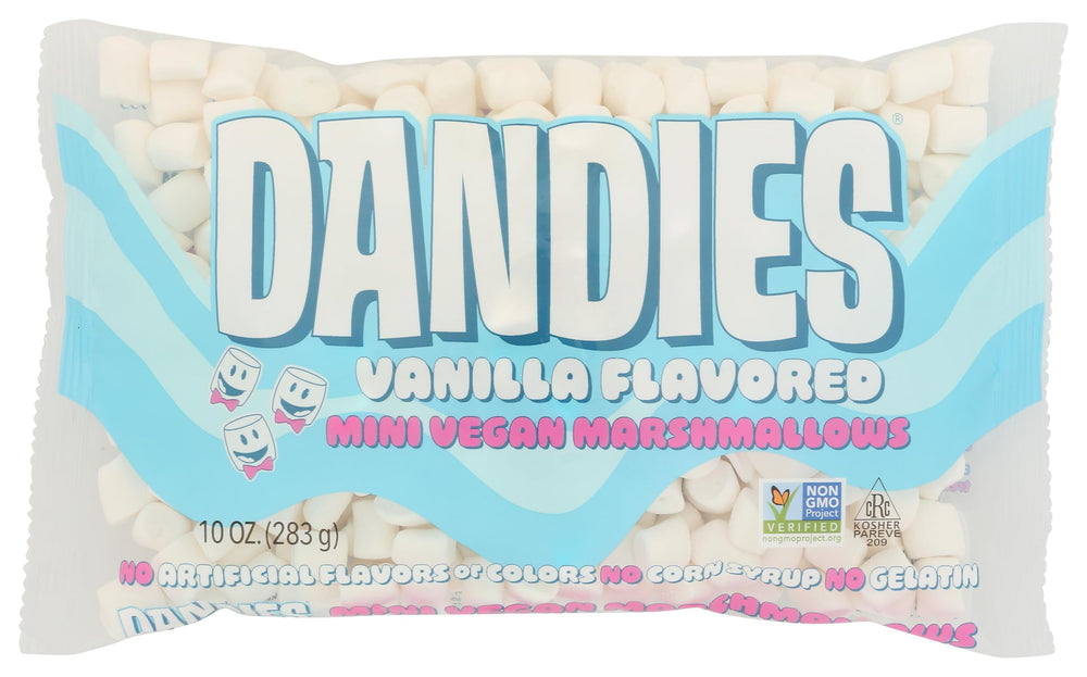 Dandies Mini vegan marshmallows roasting over a campfire for cozy treats
