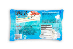 DANDIES vegan marshmallows roasting over a campfire, perfect for toasty s'mores.