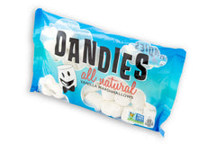 DANDIES vegan marshmallows ready for s'mores setup, creamy texture for a dessert.
