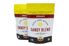 Dandy Blend two 50-cup bags front view, ready-to-make caffeine-free coffee substitute.