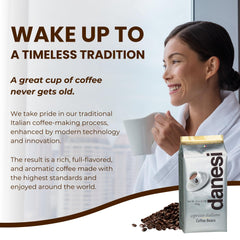 Danesi Caffè Gold espresso shot ready to pull with balanced flavor.