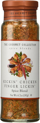 Dangold Kickin' Chicken seasoning bottle highlighting bold lower-salt flavor for fried chicken