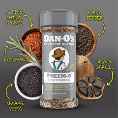 Dan-O's Cajun bottle tilted for bold, jambalaya-ready flavor