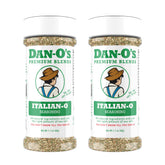 Dan-O's Italian-O seasoning bottle front, ideal for pasta and pizza flavor