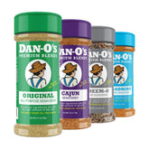 Dan-O's Original bottle cap close-up showing bold herb blend for meals
