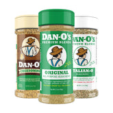 Dan-O's Original seasoning bottle for bold meat flavor.