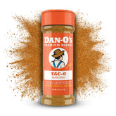 Dan-O's Tac-O Seasoning bottle front boosts taco flavors