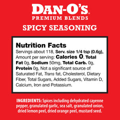 Dan-O's Spicy Seasoning bottle pour ready to heat up dishes