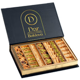 DAR BAKLAVA Nutlava pistachio and cashew baklava box highlights premium ingredients for gifting