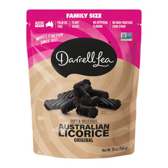 Darrell Lea Australian licorice original black bag large 20 oz for sharing
