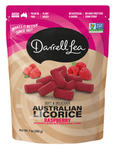 Darrell Lea Raspberry Licorice soft bite for on-the-go snacking