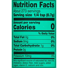 Dash salt-free seasoning label closeup highlights no preservatives