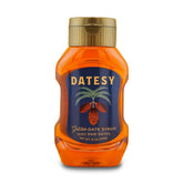 Datesy golden date syrup bottle for easy, mess-free everyday sweetening.