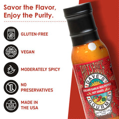 Dave's Gourmet Creamy Garlic Red Pepper Sauce on tacos for bold, approachable spice