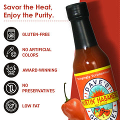 Grilled chicken brushed with Dave's Hurtin' Habanero for smoky, approachable heat