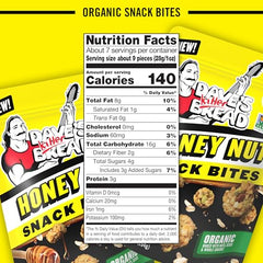 Close-up of Honey Nut Snack Bites highlighting seeds and nuts for a crunchy bite.