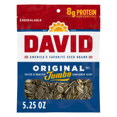 DAVID Original Sunflower Seeds in twelve-pack bags for group or solo snacking.