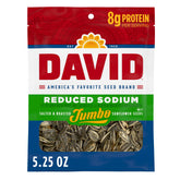 DAVID reduced-sodium jumbo seeds in bag for on the go snacking
