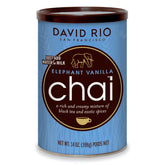 David Rio Elephant Vanilla Chai latte mix bottle with rich flavor profile for cozy mornings