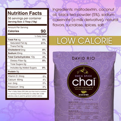 David Rio Orca Spice chai latte mix with dispensing scoop for quick measurements.