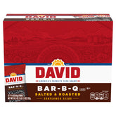 DAVID sunflower seeds Bar-B-Q flavor 12-pack for on-the-go snacking and game days.
