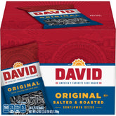 DAVID Sunflower Seeds Original pack of 24 bags for quick, shareable energy.