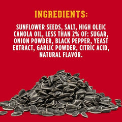 DAVID sunflower seeds serving-size pack shows two servings per bag.