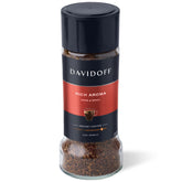 Davidoff Rich Aroma instant coffee jar label showing premium packaging and aroma promise