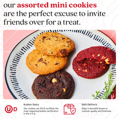 David's Cookies 14oz gift tin shown on a table, perfect for special occasions.