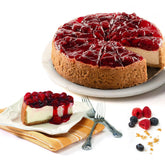 David's Cookies strawberry cheesecake 10-inch whole cake, ideal for celebrations.