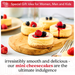 David's Cookies New York Mini Cheesecakes individually wrapped minis, easy to share.